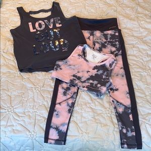 Like new girls size 10 justice workout outfit